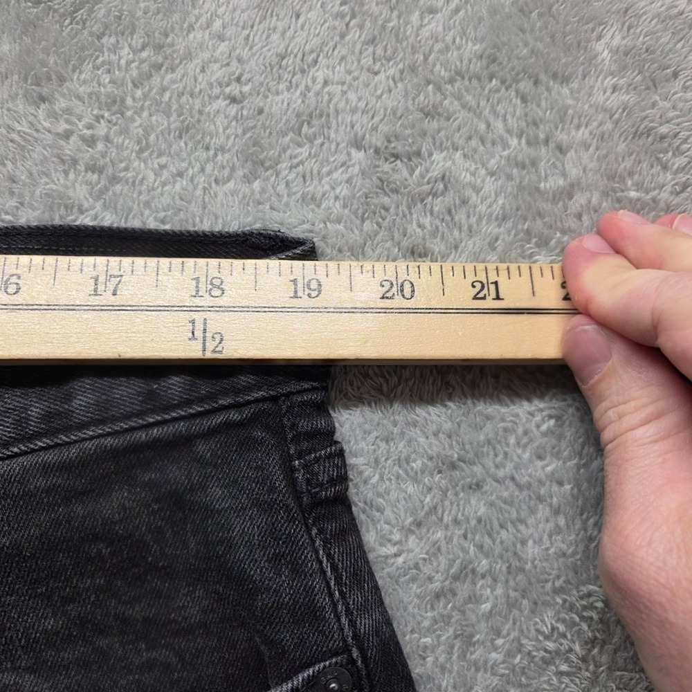 Gap Jeans Mens 38X30 Black Straight Taper Mid Rise Stretch Faded Flex Denim - Picture 3 of 10